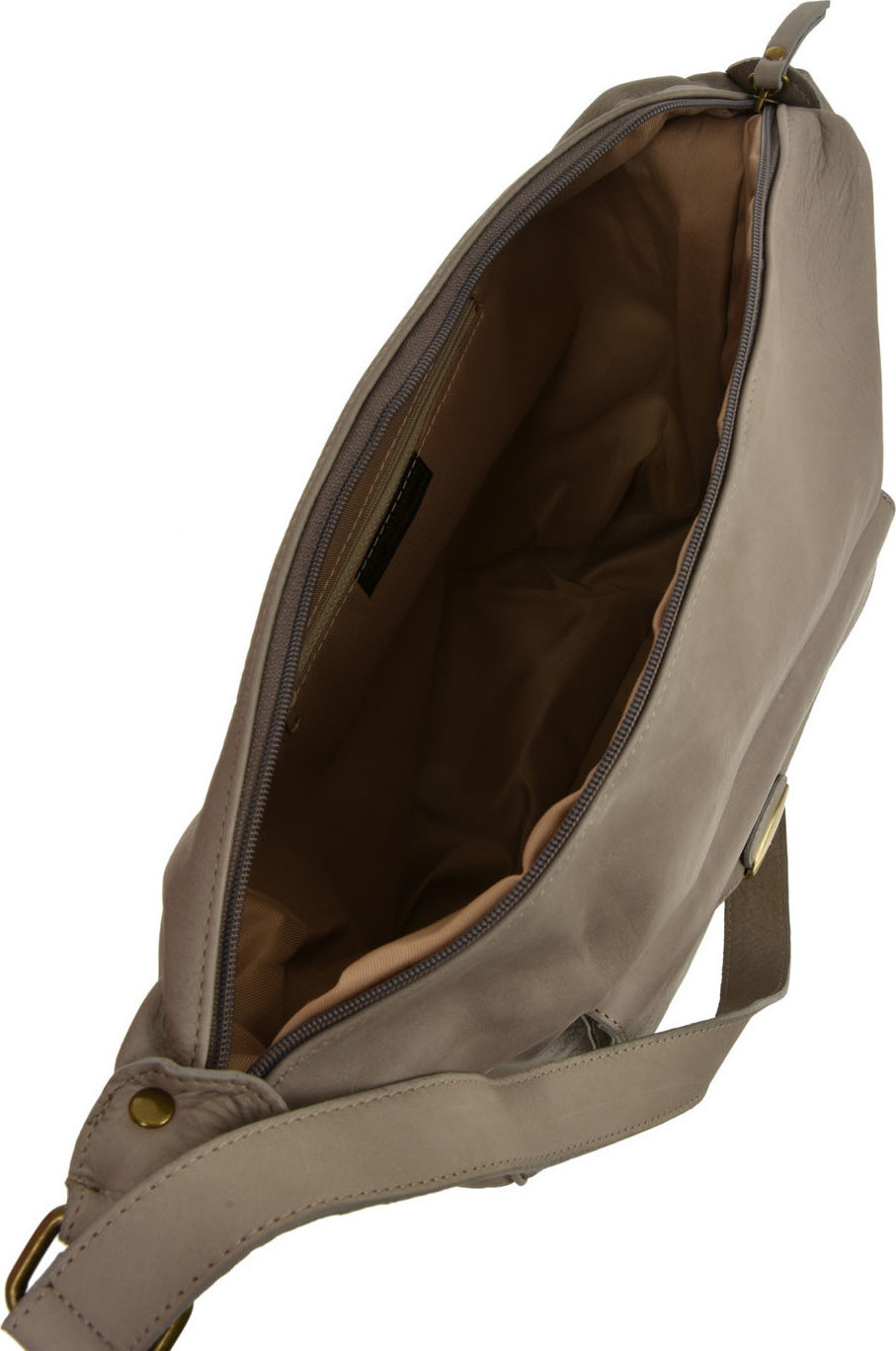 Geanta de umar din piele naturala Promesse PR0489, Gri, #4, Bagsy