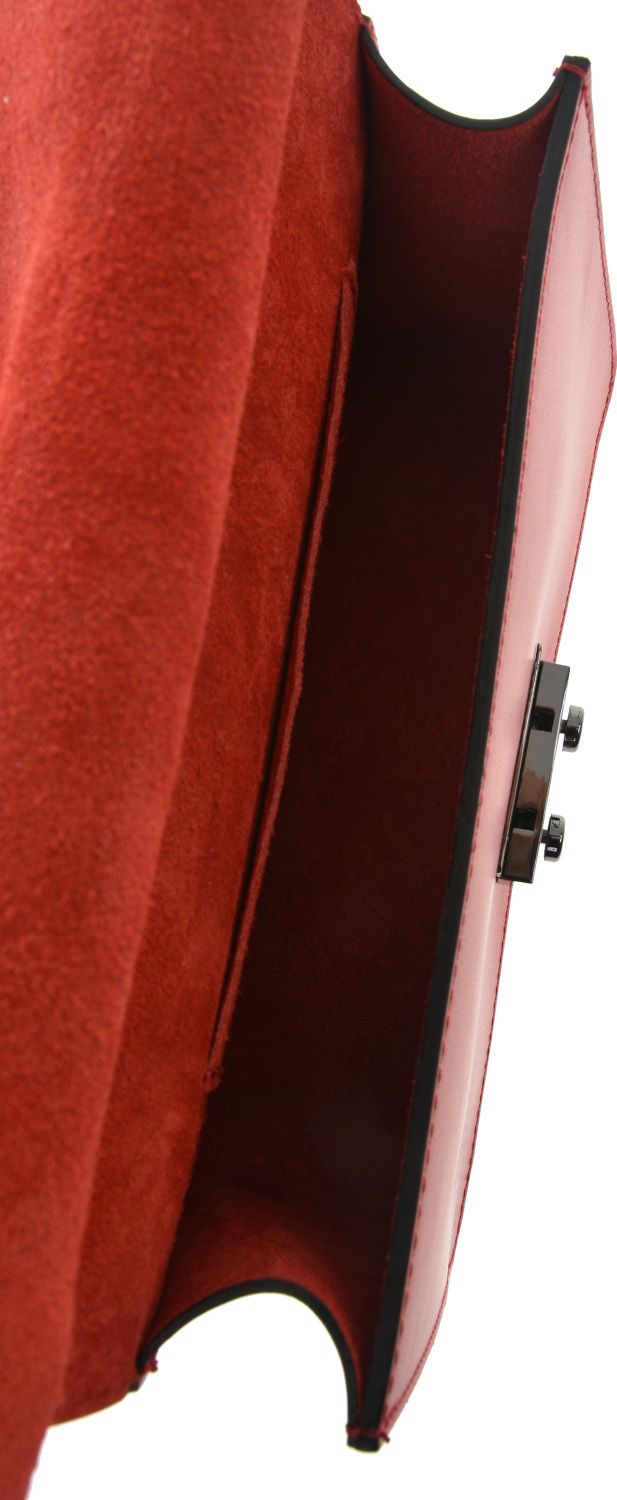 Geanta de umar din piele naturala Antonia Moretti AM0697, Rosu, #5, Bagsy