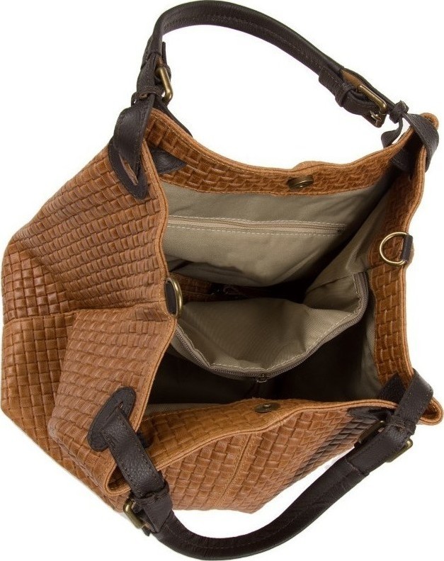 Geanta de mana din piele naturala Chiara Canotti CC0207, Cognac, #3, Bagsy