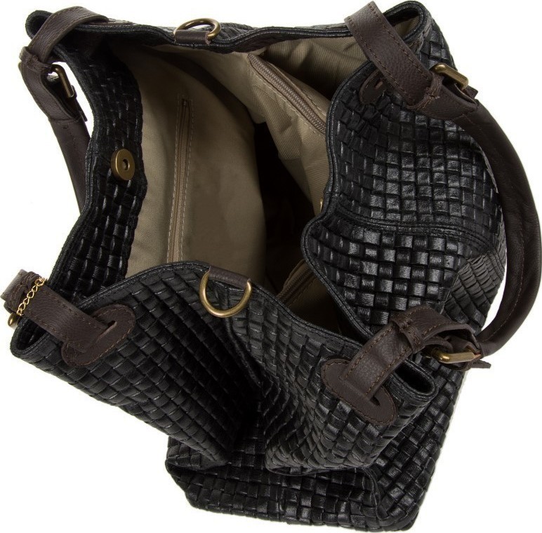 Geanta de mana din piele naturala Chiara Canotti CC0207, Negru, #2, Bagsy