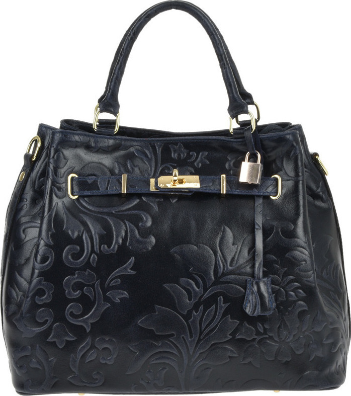 Geanta de mana din piele naturala Chiara Canotti CC0210, Albastru, #1, Bagsy