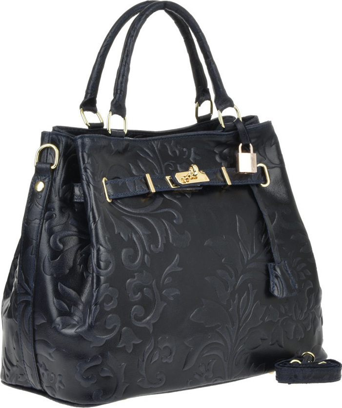 Geanta de mana din piele naturala Chiara Canotti CC0210, Albastru, #2, Bagsy