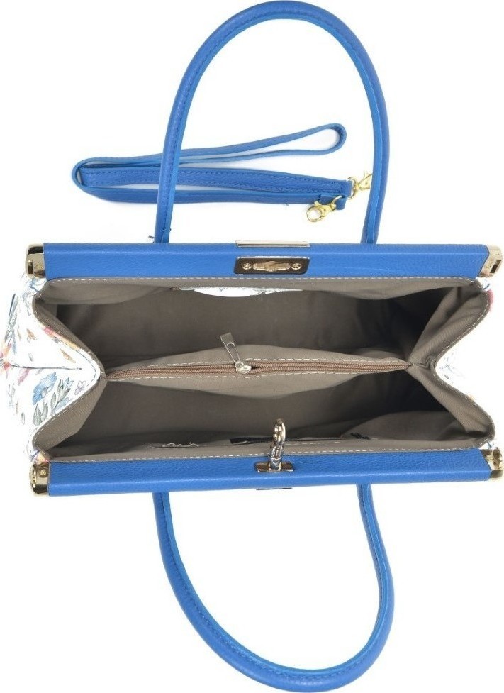 Geanta tote din piele naturala Antonia Moretti AM0291, Albastru, #4, Bagsy