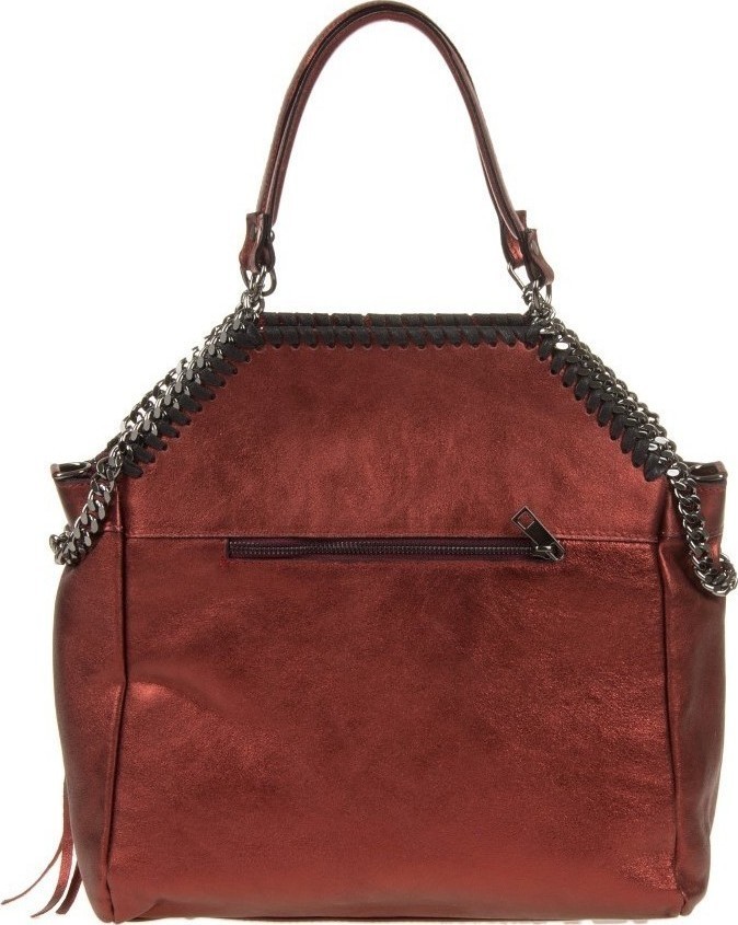 Geanta de mana din piele naturala Chiara Canotti CC0342, Visiniu, #3, Bagsy