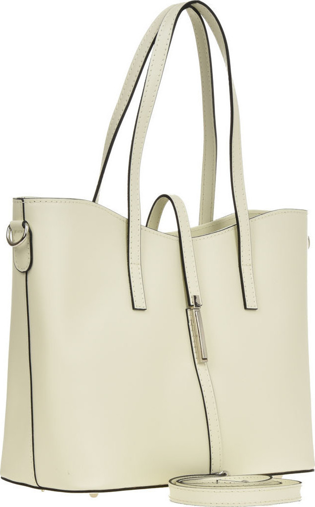 Geanta de mana din piele naturala Chiara Canotti CC0370, Bej, #2, Bagsy