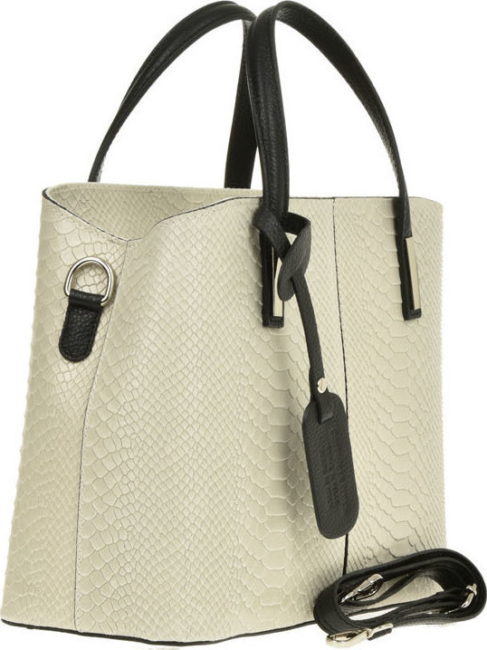 Geanta de mana din piele naturala Chiara Canotti CC0376, Bej, #2, Bagsy