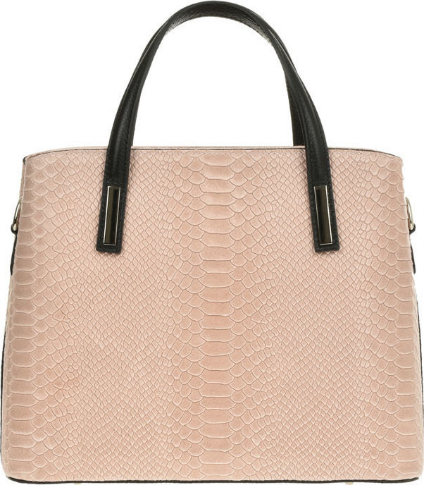 Geanta de mana din piele naturala Chiara Canotti CC0376, Roz prafuit, #3, Bagsy