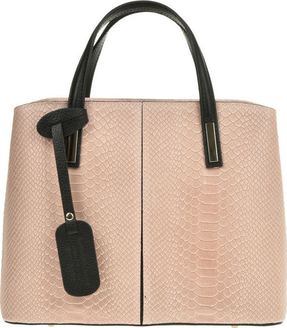 Geanta de mana din piele naturala Chiara Canotti CC0376, Roz prafuit, #1, Bagsy