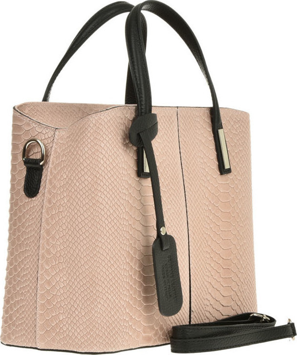 Geanta de mana din piele naturala Chiara Canotti CC0376, Roz prafuit, #2, Bagsy