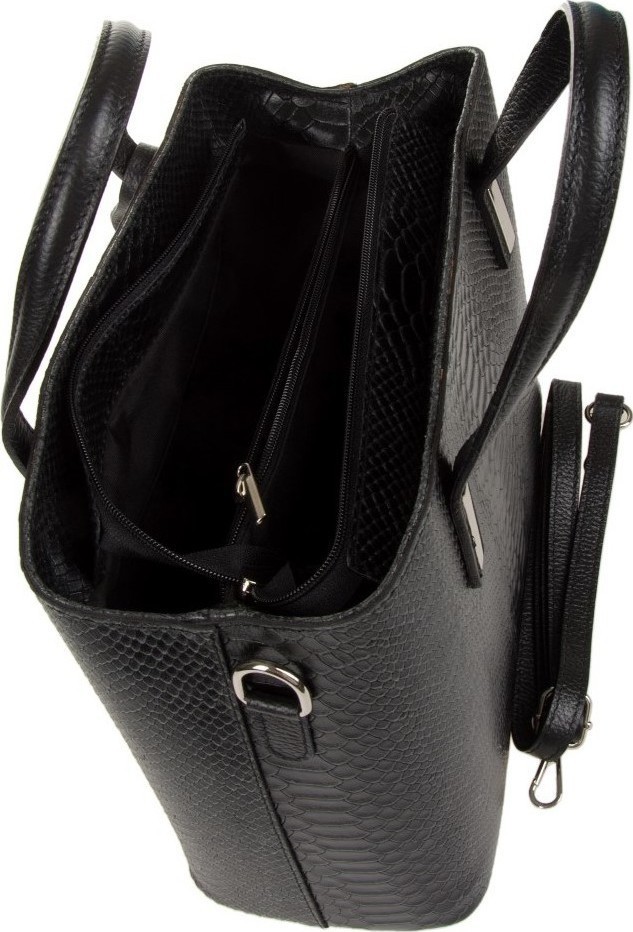 Geanta de mana din piele naturala Chiara Canotti CC0376, Negru, #4, Bagsy