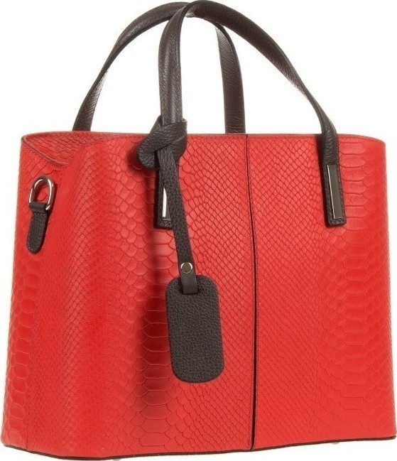 Geanta de mana din piele naturala Chiara Canotti CC0376, Rosu, #2, Bagsy