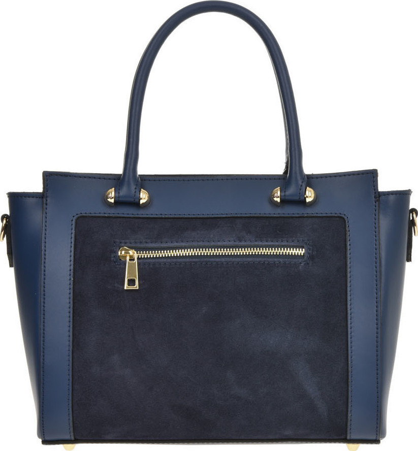 Geanta de mana din piele naturala Chiara Canotti CC0480, Albastru, #3, Bagsy