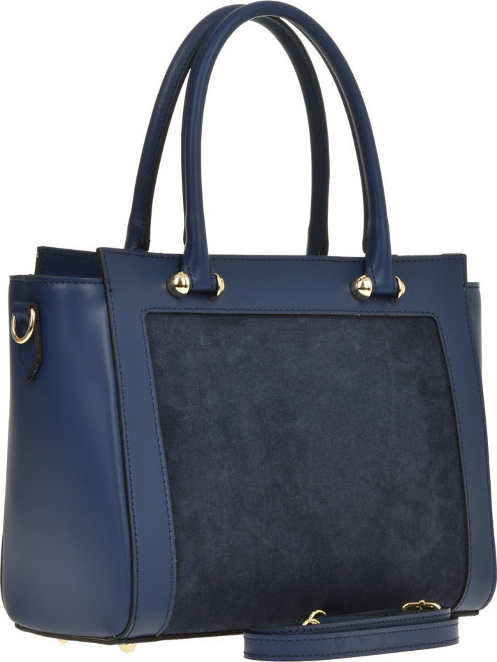 Geanta de mana din piele naturala Chiara Canotti CC0480, Albastru, #2, Bagsy