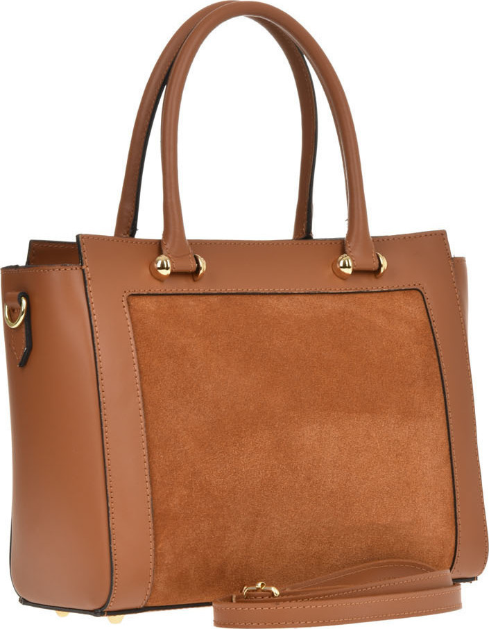 Geanta de mana din piele naturala Chiara Canotti CC0480, Cognac, #2, Bagsy