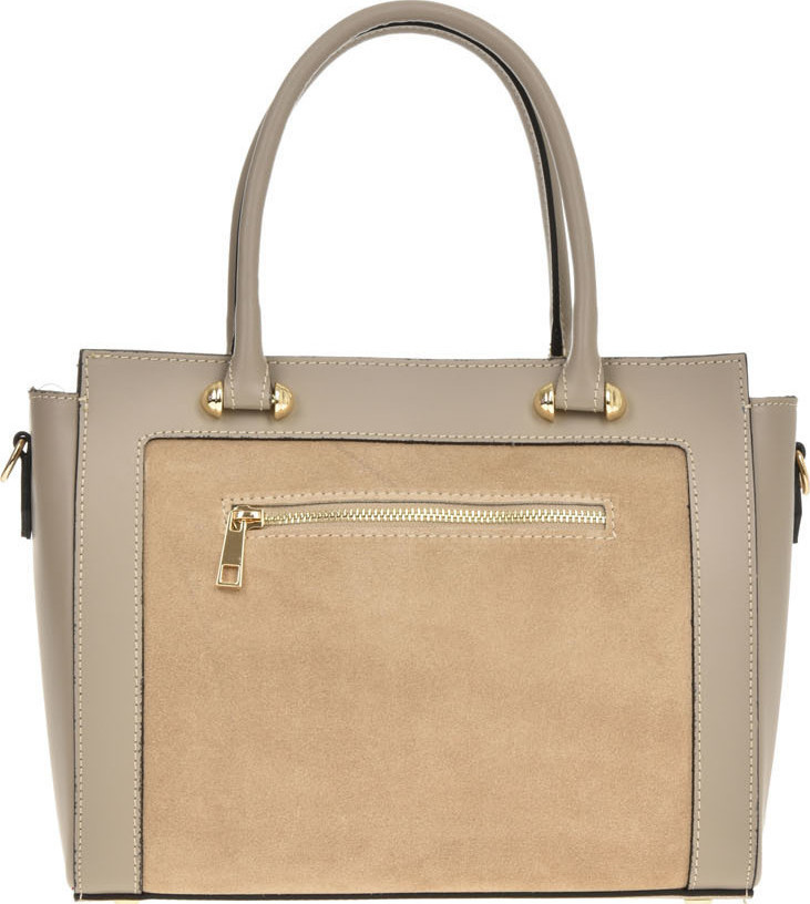 Geanta de mana din piele naturala Chiara Canotti CC0480, Grej, #3, Bagsy