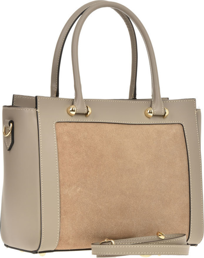 Geanta de mana din piele naturala Chiara Canotti CC0480, Grej, #2, Bagsy