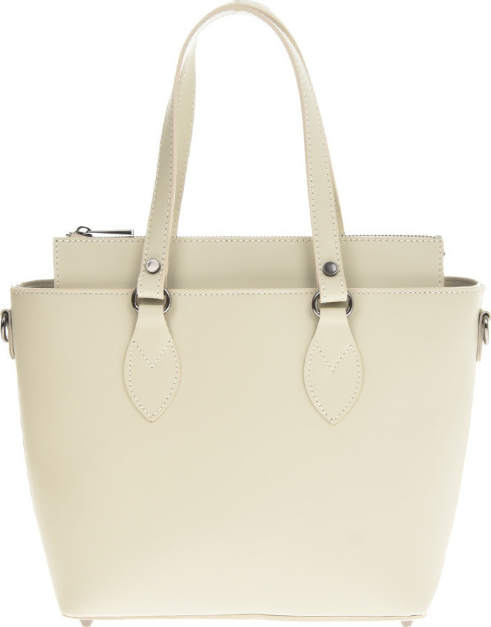 Geanta tote din piele naturla Antonia Moretti AM0703, Bej, #3, Bagsy