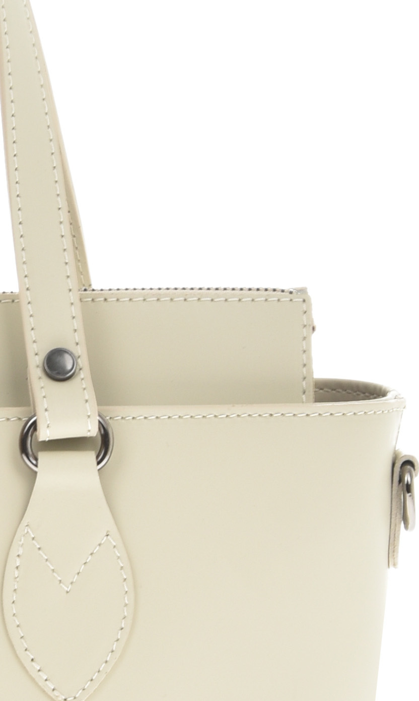 Geanta tote din piele naturla Antonia Moretti AM0703, Bej, #4, Bagsy