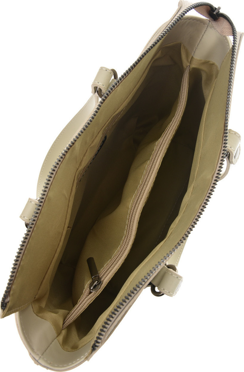 Geanta tote din piele naturla Antonia Moretti AM0703, Bej, #5, Bagsy