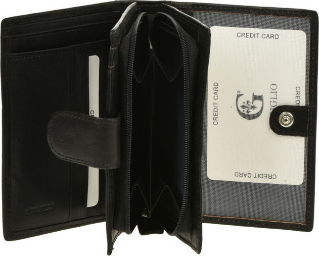 Portofel dama din piele naturala Promesse PR0535, Negru, Nr. 4, Bagsy