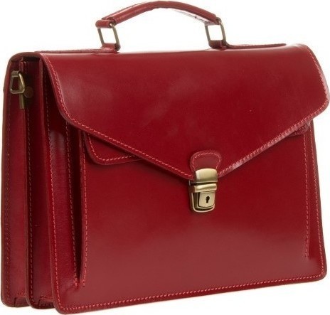 Geanta office din piele naturala Antonia Moretti AM0367, Rosu, #2, Bagsy